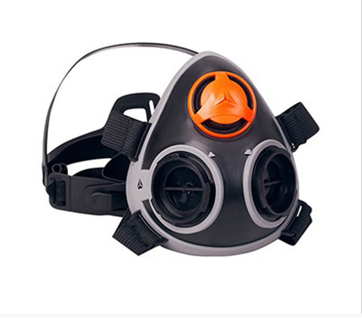 代尔塔105014双滤罐半面罩M6400 呼吸防护半面罩化工喷漆农药面具