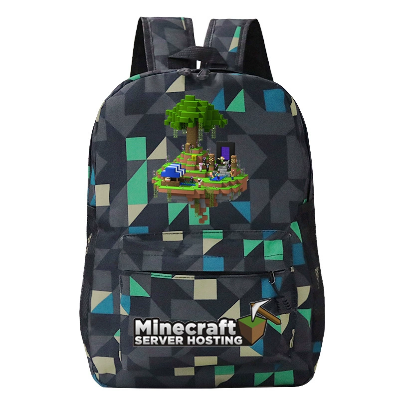 Детский рюкзак-плечевая сумка (Minecraft), принтая школьная сумка, один размер, легкий 0.311 кг