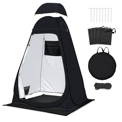 Avtomobil dam çadırları Cover Mesh Quick Opening - black-upgraded-version-120120190cm