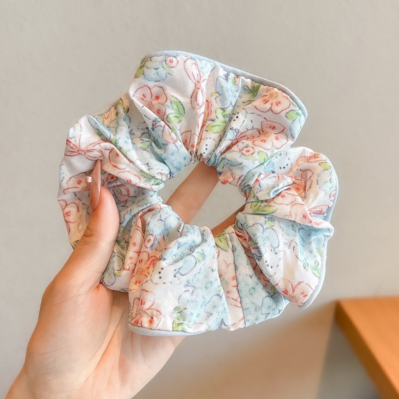 法式文艺~复古甜美方巾大肠发圈女高级感超大号马尾头绳发 饰头饰|undefined