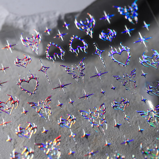 TENSOR New Craft Love Line Frosted Body Nail Art Sticker ins Back Glue Nail Art Sticker Gilding Series M-436