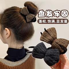 丸子头神器盘发神器蝴蝶结发饰抓夹女2025新款高级感发夹子头饰