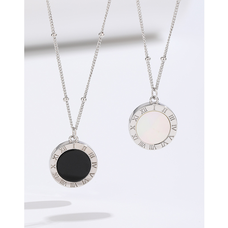 Collar colgante número romano para las mujeres 925 plata esterlina nicho diseño 2023 nuevo suéter Cadena de clavícula de alto grado cadena