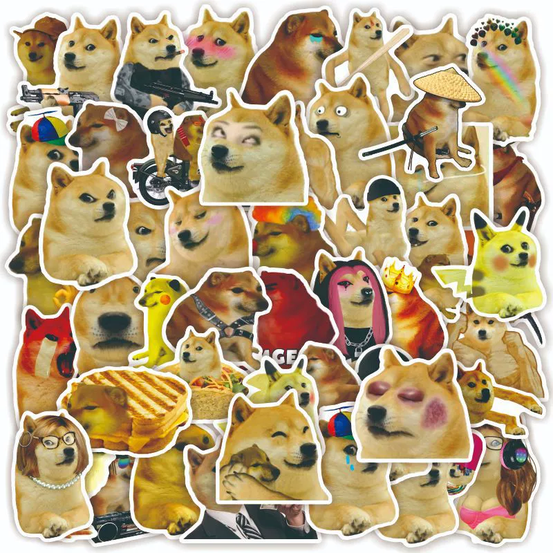 50 сетчатая красная собака водонепроницаемая наклейка плоская чашка воды канцелярские товары чемодан скейтборд чемодан украшение sticker