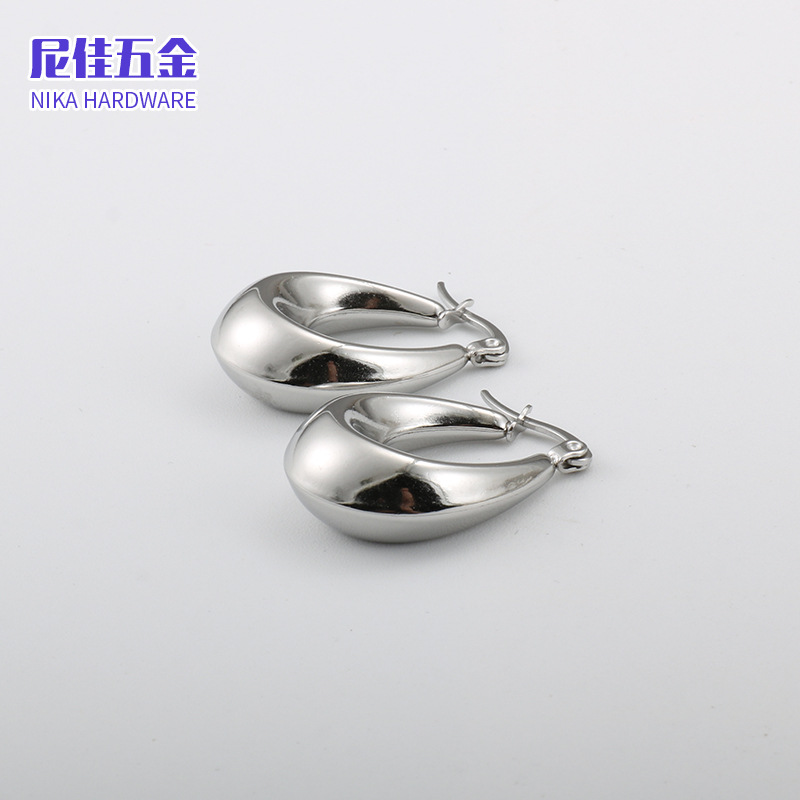 Pendientes estilo francés vintage, acero titanio, lujo ligero, venta caliente Amazon