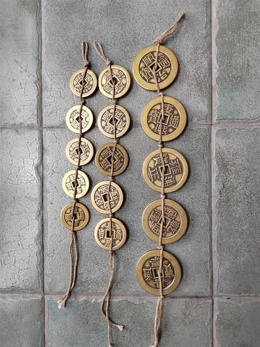 Brass thickened five emperors coin imitation ancient copper coins Qing dynasty ten emperors coin for door lintel threshold pressure doorframe replica copper coin