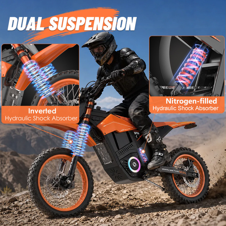 European and American Overseas Warehouse Off-Road Electric Motorcycle 4000W Mountain Dirtbike Racing 17/ 14inch Electric Motorcycle Export