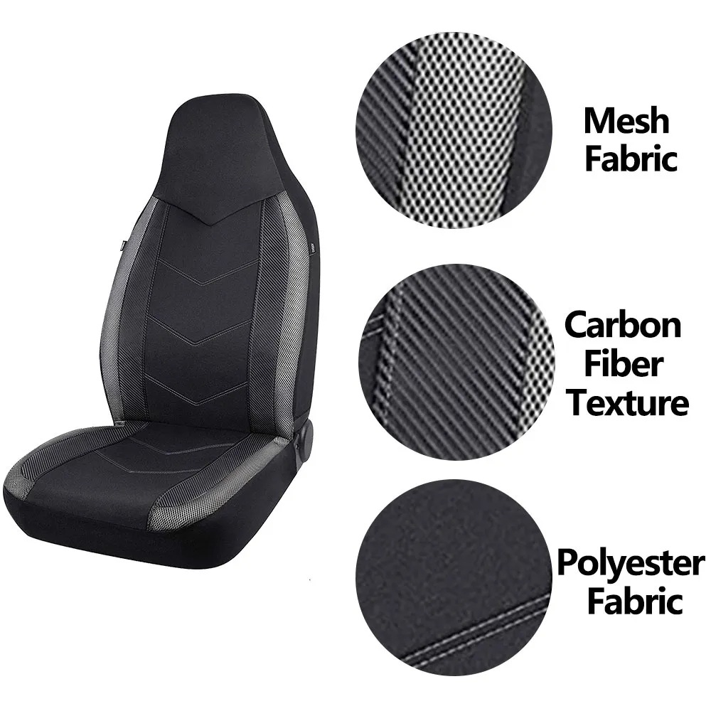 Car Seat Cover 2 Front Seat High Back Hooded Four Seasons Neutral Sandwich Fabric Cross-Border Hot Sale