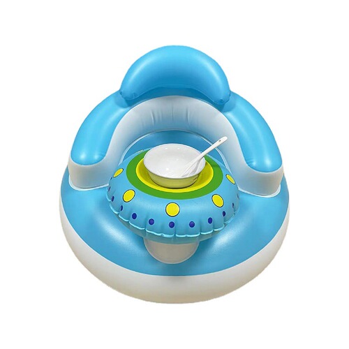 Inflatable PVC Baby Learning to Sit Chair, Small Sofa, Eating and Bathing High Chair, Leisure Inflatable Toy for Pedestal
