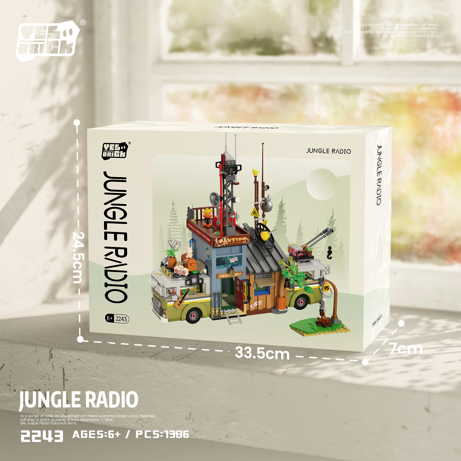 Brick también serie nueva 2243 estación de radio jungla construcción puzzle puzzle de construcción juguetes para niños y niñas regalos