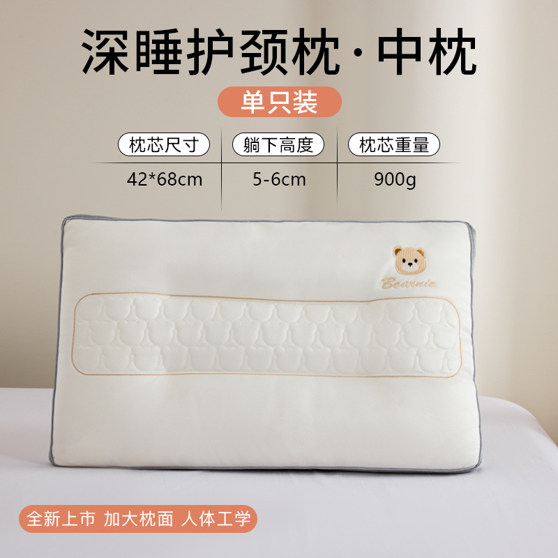 Almohada con memoria de sueño profundo, núcleo de almohada, protección de la columna cervical, ayuda a dormir, cabeza entera suave especial para adultos, hogar 2025 nuevo