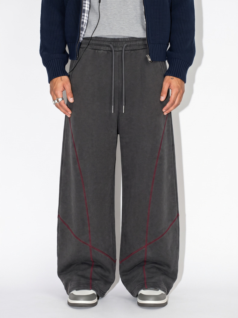 Inflation Fleece Color-Block 325g Straight-Leg Sweatpants