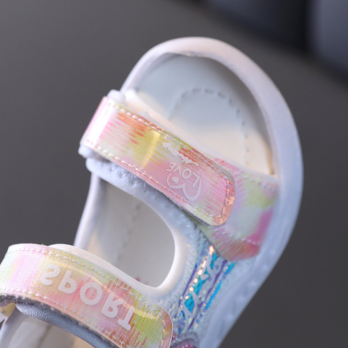 Girls Baotou Sandals  Summer New Lightweight Baby Casual Sandals Beach Shoes Baby Soft Soled Toddler Shoes