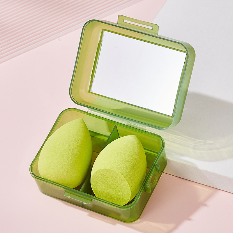 Nuevo conjunto de huevos de belleza con espejo 55 cepillo con cabeza de hongo de gota de base cepillo de huevo de belleza polvo de polvo de maquillaje
