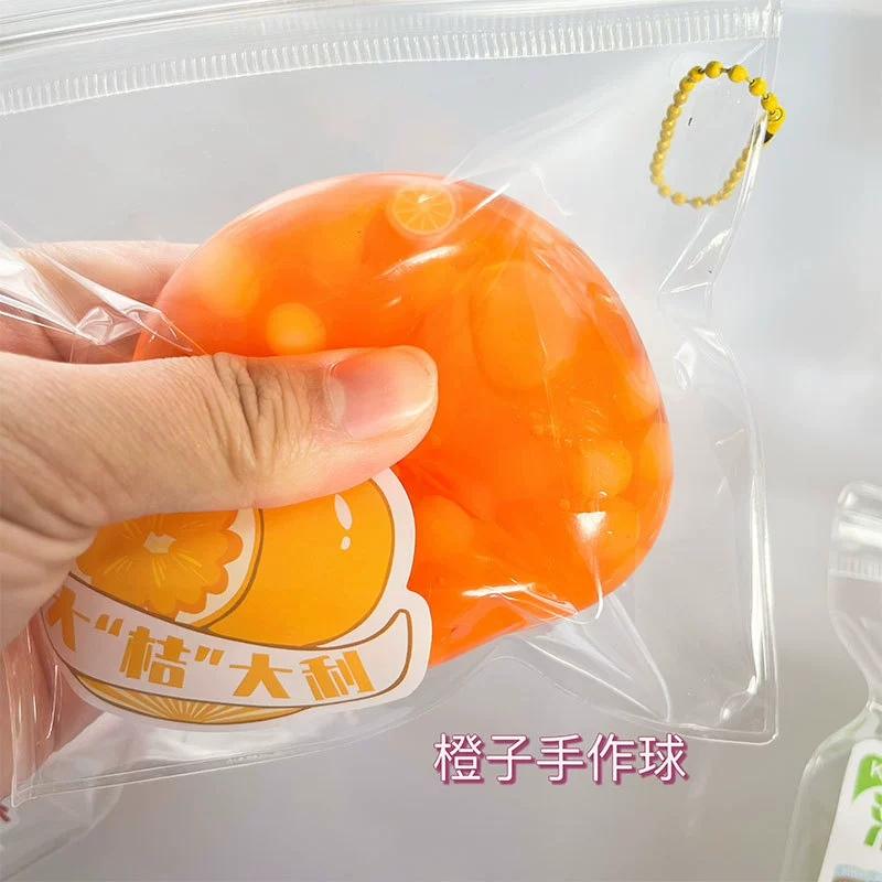 Игрушка DIY фруктовый слайм-шар, антистресс (клубника/киви/кукуруза), 8 см