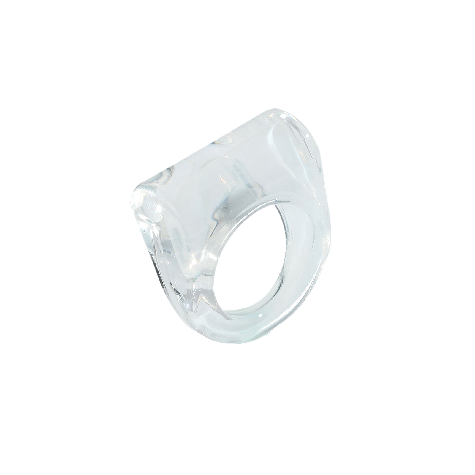 Simple Geometric Transparent Resin Ring Wholesale display picture 1