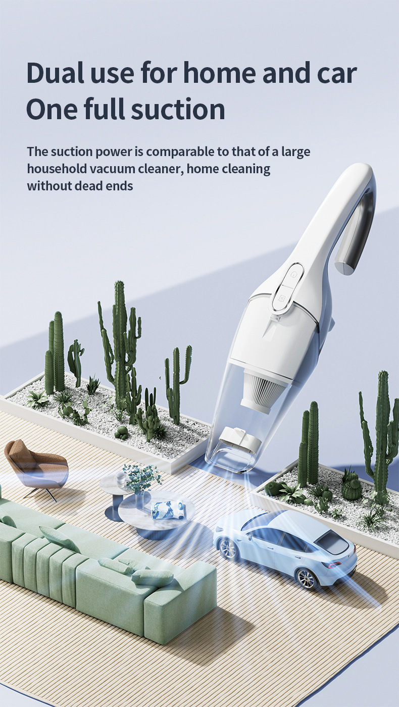 Cross-Border Car Vacuum Cleaner, Portable High-Power Vacuum Cleaner for Cars, Small Vacuum Cleaner, High Suction Handheld Vacuum Cleaner