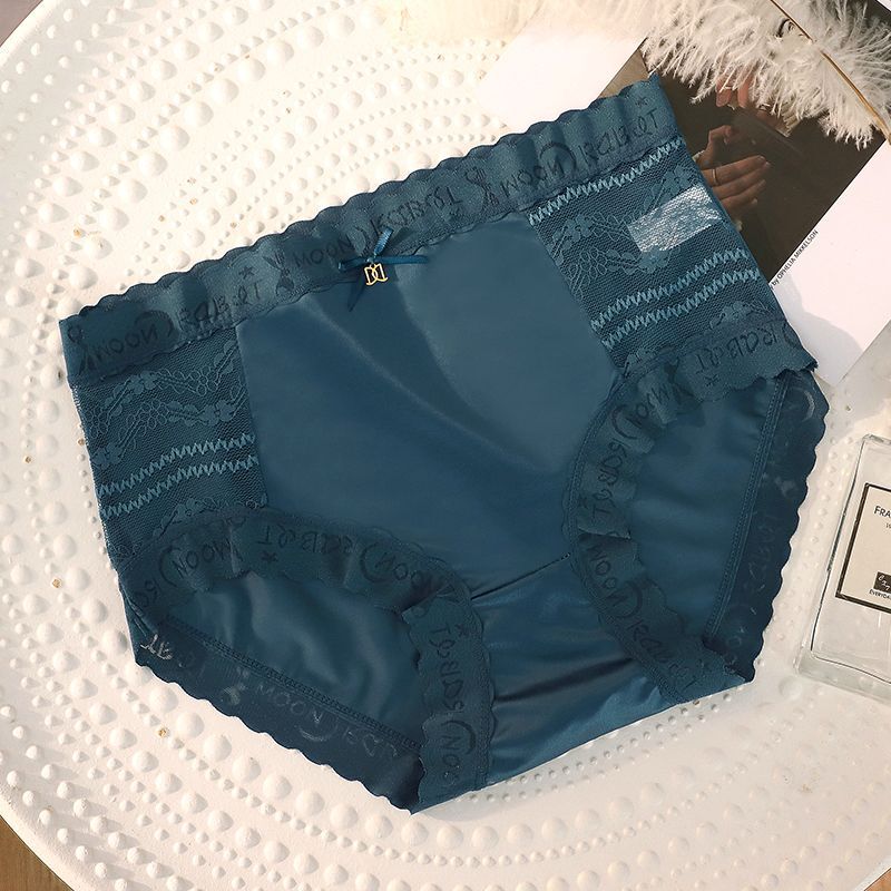 女性用シームレス下着、アイスシルクサテンミッドハイウエスト、セクシーレース、お腹コントロール、ヒップアップコットン、快適で肌に優しいクロッチショーツ|undefined