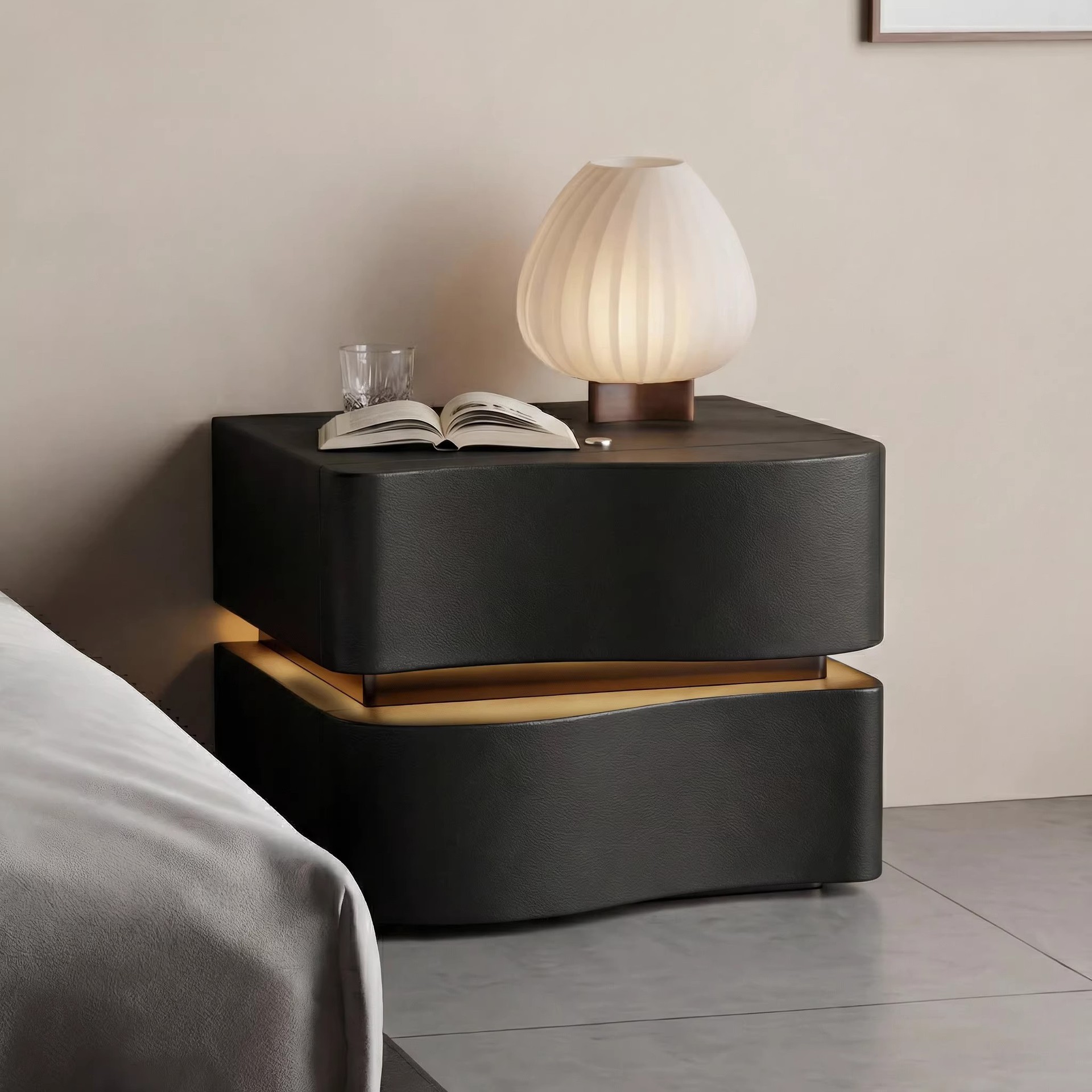 Mesa de cama de madera maciza simple y moderno gabinete de almacenamiento de dormitorio en 2026 nuevo armario pequeño doméstico principal