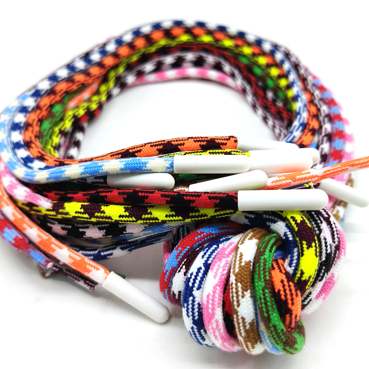 48 colores 5mm poliéster algodón de color mil pájaros pantalones trenzados cinturón redondo cuerdas de cintura dobles de color araña pantalones de correa de cintura