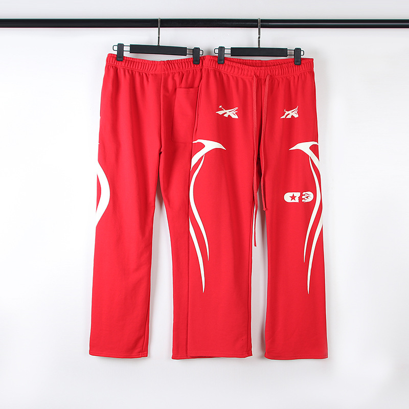 Hellstar Racer Flare Sweatpants Red