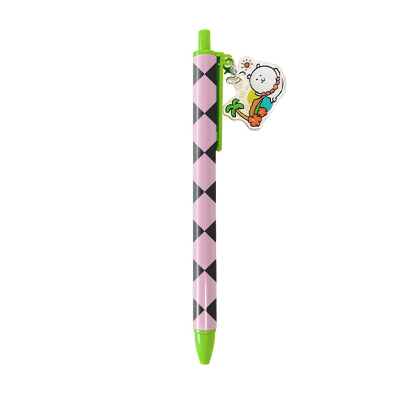 Bolígrafo personalizado película de flores bolígrafo neutro bolígrafo de impresión de transferencia térmica bolígrafo publicitario de dibujos animados bolígrafo colgante se puede personalizar parche