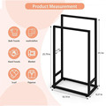 跨境铁艺立式毛巾架落地免打孔多层金属简易浴巾毛毯收纳浴室卧室