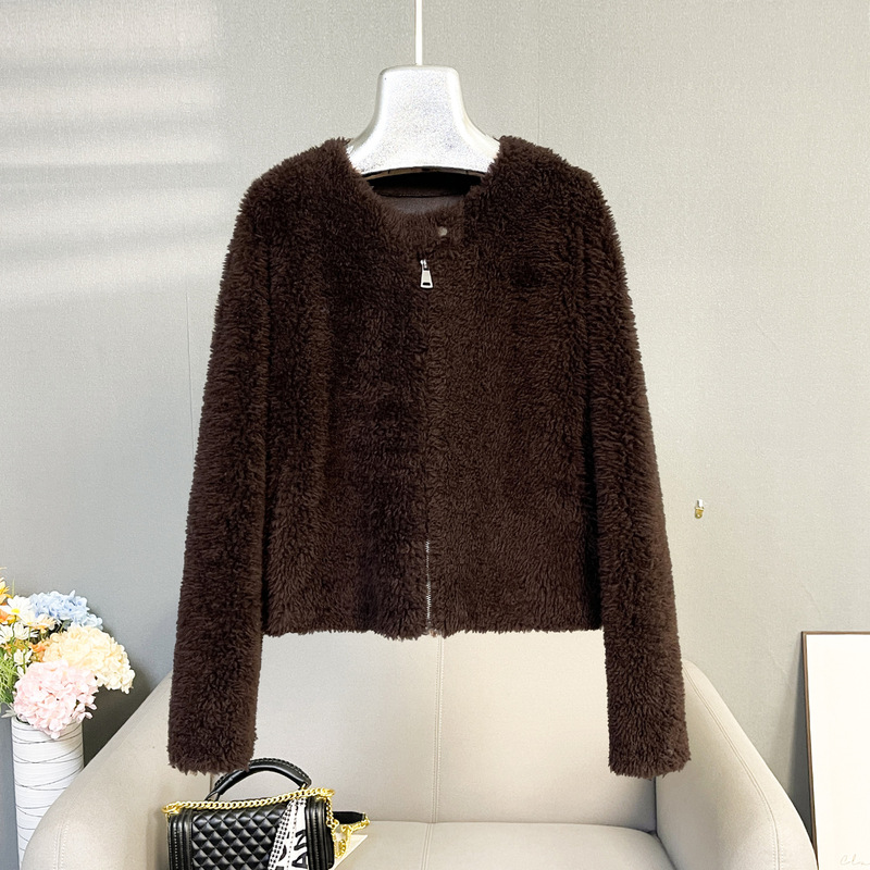 Second-Hand Limited 2025 New Zipper Lamb Wool Sheep Shear Fur Jacket Jacket Women's Young Style Short Style Second-Hand Limited 2025 New Zipper Lamb Wool Sheep Shear Fur Jacket Jacket Women's Young Style Short Style