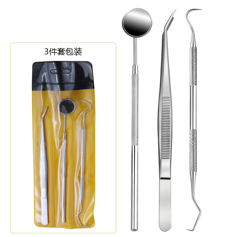 Kit de herramientas dentales de acero inoxidable sonda de endoscopio oral limpieza de tartar de enfermería eliminación de cálculos dentales image 7