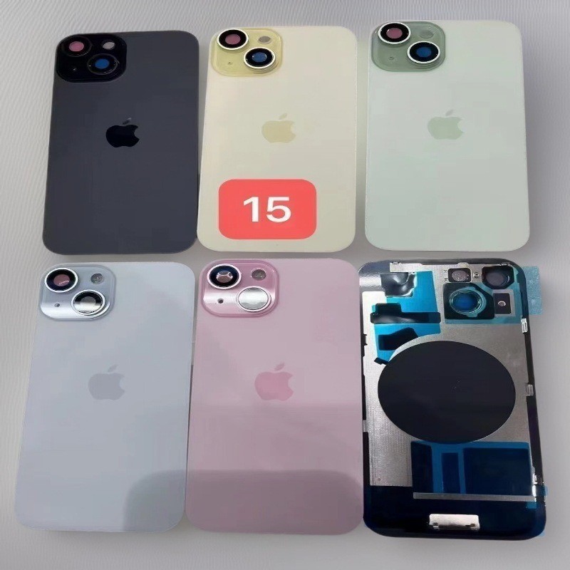 Aplicable a Apple iPhone trasero vidrio con soporte imán cargado inalámbrico cubierta trasera película de vidrio templado