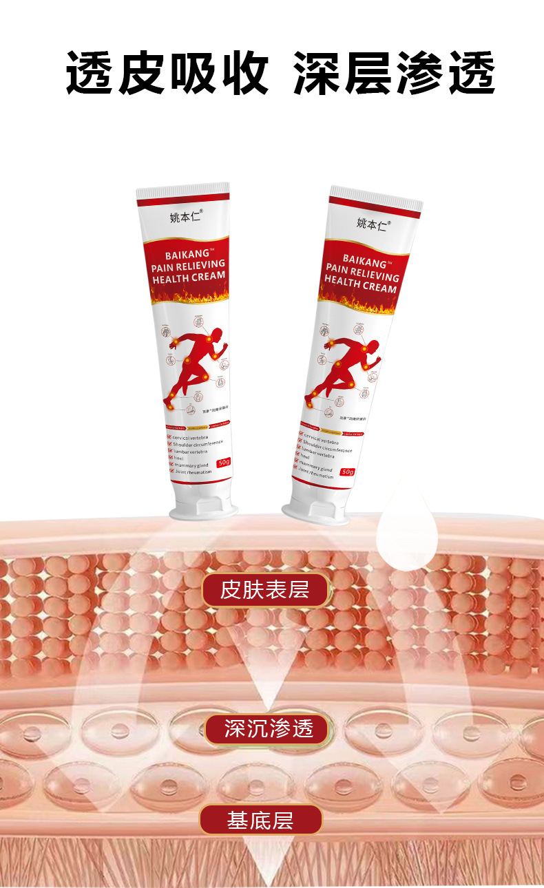 Neck Shoulder Waist Leg Joint Care Ointment External Herbal Cream 50g quality and texture
