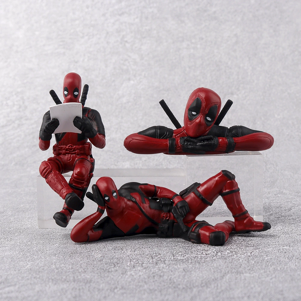 Союзом мести Мини Дэдпул качает приводы Creative Car Doll Blind Gacha Sitting Deadpool Desktop Swatings