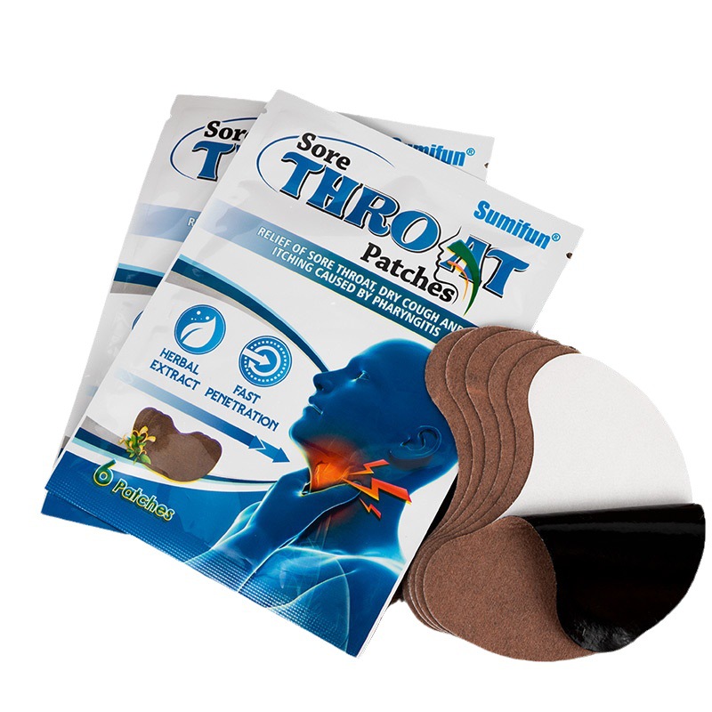 Plâtre, patch plat pour douleur pharyngée Sumifun, patch pour points d'acupuncture K13101_voghion.com