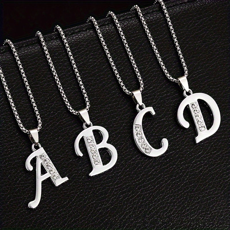 TEMU transfronterizoPendent Collares A a D con Sparkling
