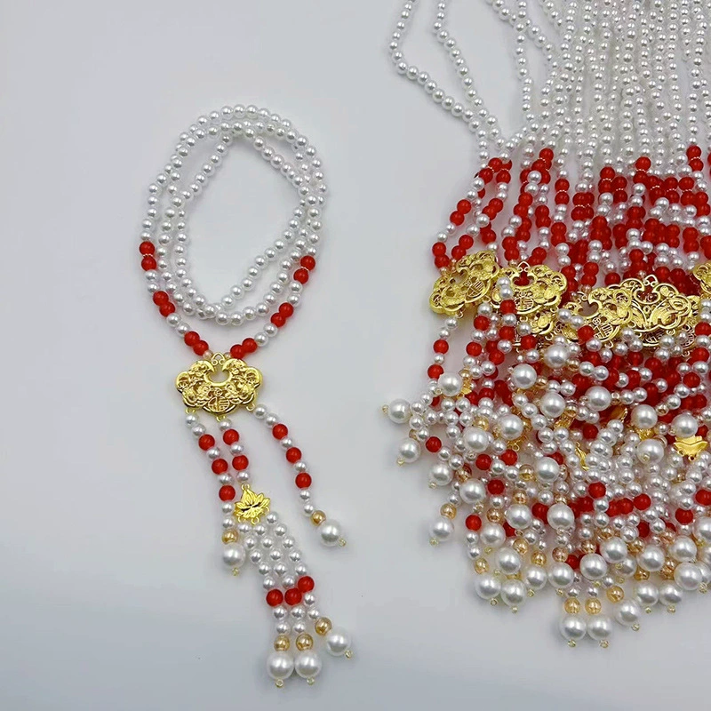 Xiuhe одежда украшения на молнии кисточка Чонсам кулон замок ожерелье ручной работы бусины нить ханьфу кулон пресс-планка древний стиль пресс-планка