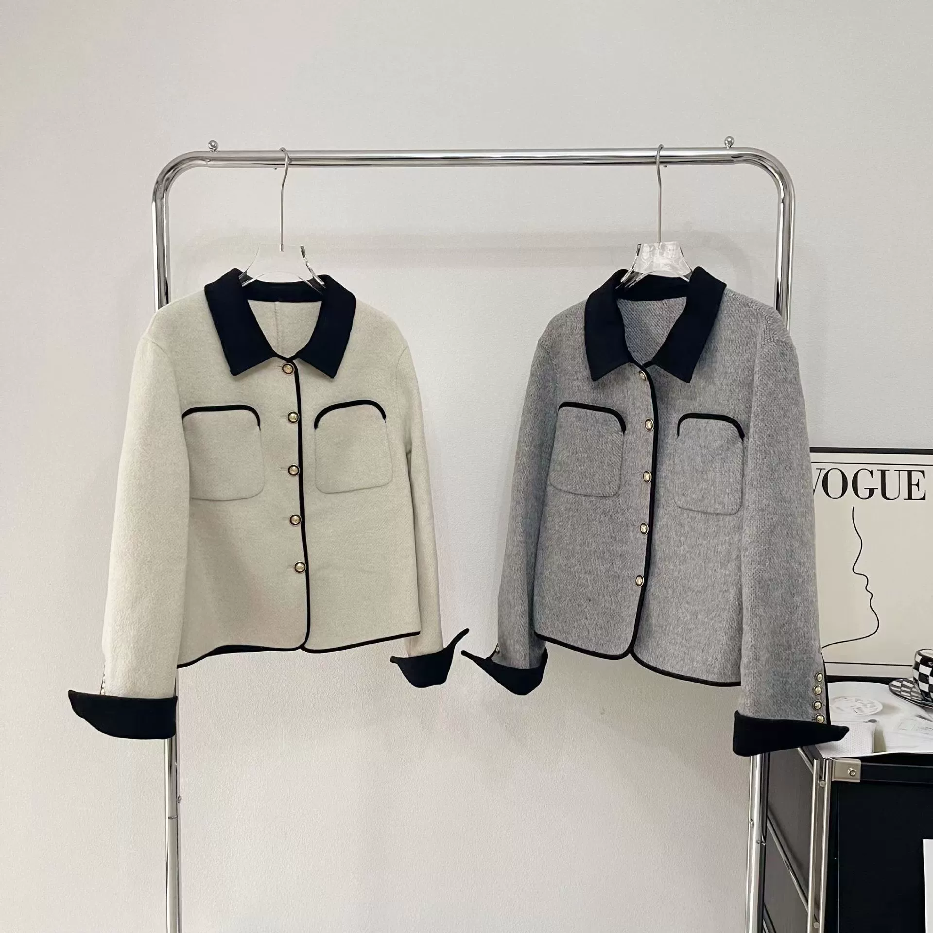 Демисезонная куртка, шерстяное пальто, стиль Chanel, для подростков