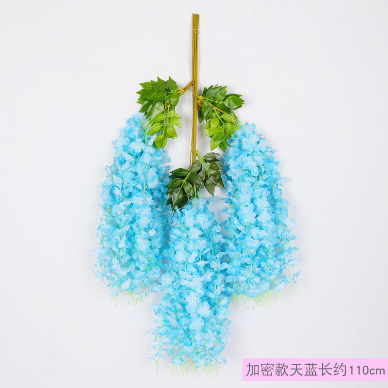 Flor de Glicinia, Flor de Techo Violeta, Flor de Glicinia para Bodas, Enredadera Decorativa, Enredadera de Flores Artificiales, Decoración del Hogar al por Mayor