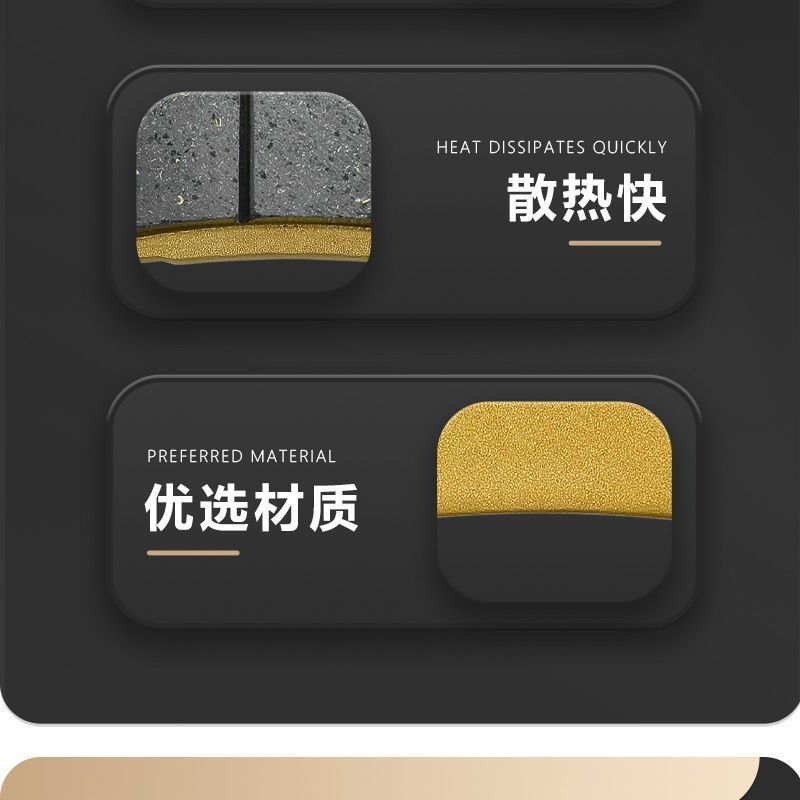 Small Crab Brake Pads for Electric Vehicles and Electric Motorcycles, Modified Disc Brakes, Small Radiation-Resistant Large Abalone Calipers, Separate Springs, Wear-Resistant