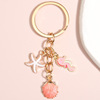 Metal keychain, bag from pearl, beads, suitable for import