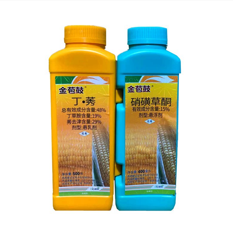金苞鼓  48%丁莠+15%硝磺草酮防治玉米田一年生杂草除草剂套装
