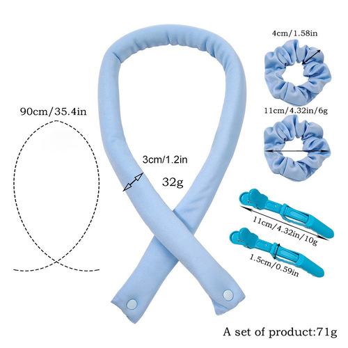 Cross-border European and American Sleep Hair Bands Lazy No-Heat Curling Irons Women's Heat-Free Hair Rollers for Sleeping and Styling Wholesale