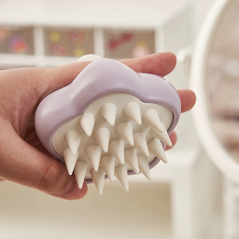 Shampoo Massage Brush Flower, PP+TPR, Compact 7.7×7.8 cm, Multicolor