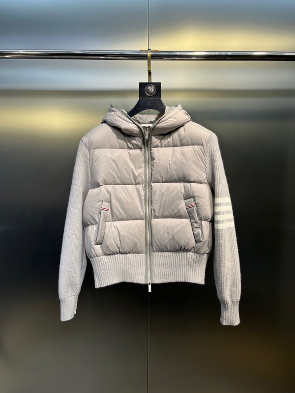 高版本高品质现货TB三色爆款新款女士连帽针织羽绒服外套时尚百搭|undefined