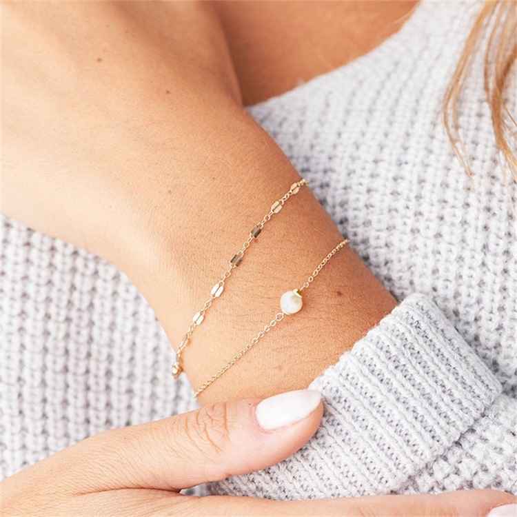 No Inlaid Inlay Material Bracelets Classification 304 Stainless Steel Chain Material PVD Coated 14K Gold Real Gold Plated U Shape Stainless Steel Fashion Waterproof Non Tarnish 304 Stainless Steel Bracelets