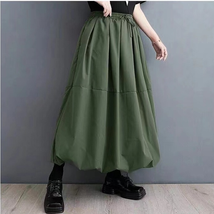 plus size Women's A- word Casual High Waist Skirt 200 Jin Flesh Covering Tutu Skirt Solid Color Strap Large Swing Mid-length Skirt plus size Women's A- word Casual High Waist Skirt 200 Jin Flesh Covering Tutu Skirt Solid Color Strap Large Swing Mid-length Skirt