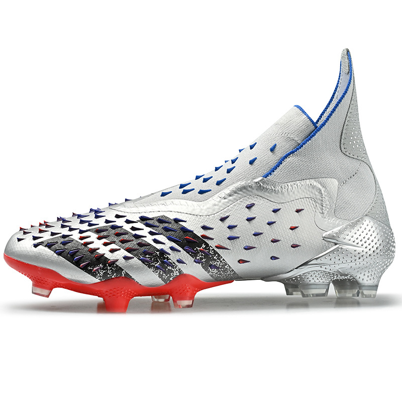 23 cross-border High-top blanco de formación de los niños de Orange Big nail C zapatos de fútbol de uñas rotas estudiantes masculinos y femeninos AG de uñas largas