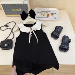 【氣質小黑裙】經典小黑裙女童無袖連衣裙生日公主裙夏背心裙