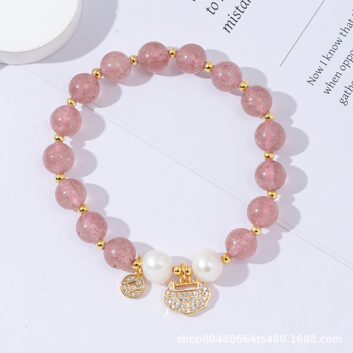 Pulseras de perlas de agua dulce naturales pulseras de alto nivel pulseras de cristal de fresa damas de moda diseñadas regalos de joyería amatista