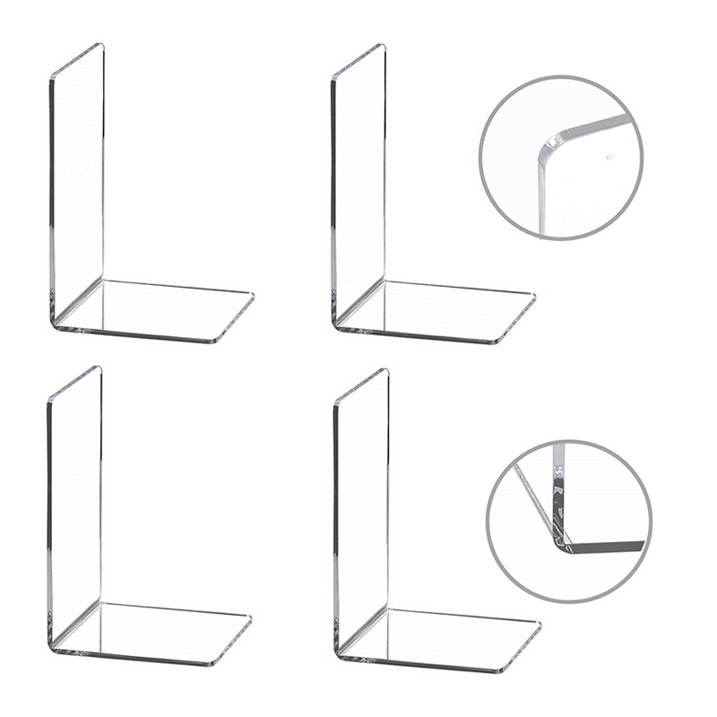 简约风透明磨砂书立 学生用品桌面收纳亚克力分割整理书架