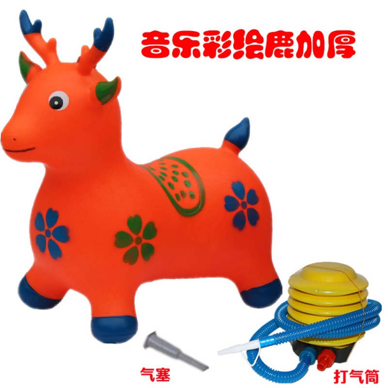 Bright Orange Musically Painted Orange Deer Single